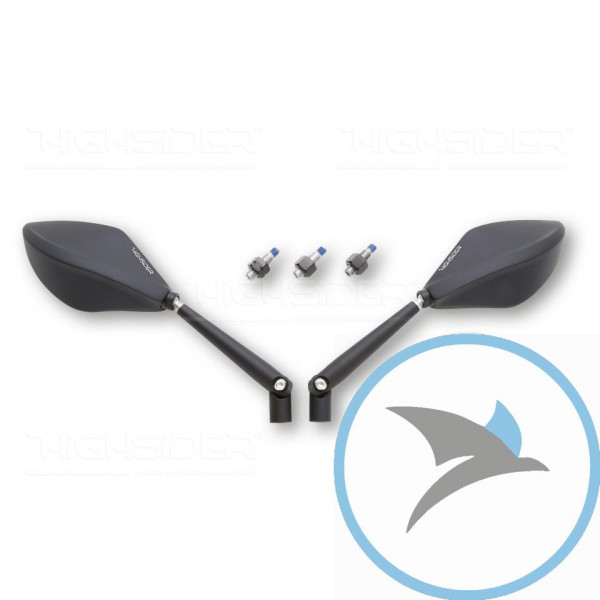 Spiegel schwarz Highsider Inhalt 1 paar - 301-586