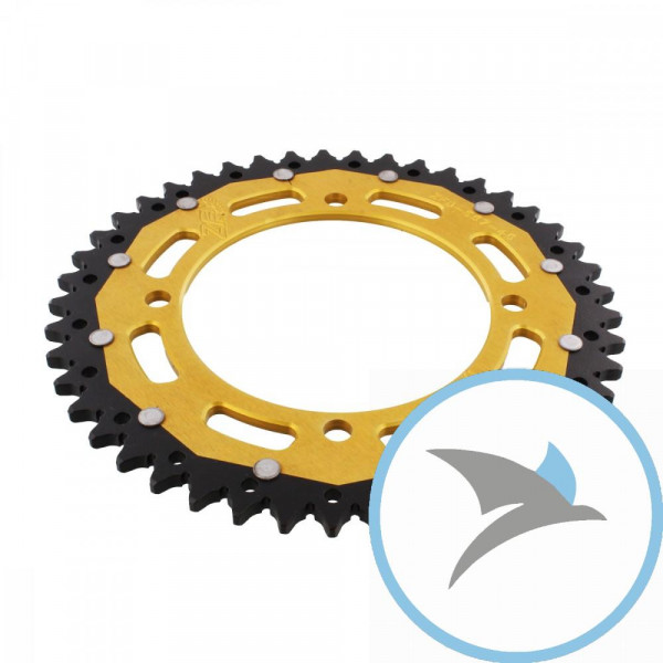 Kettenrad Dual 45Z Teilung 520 goldZF Innendurchmesser 125 Lochkreis 145 - ZFD-857-45-GLD