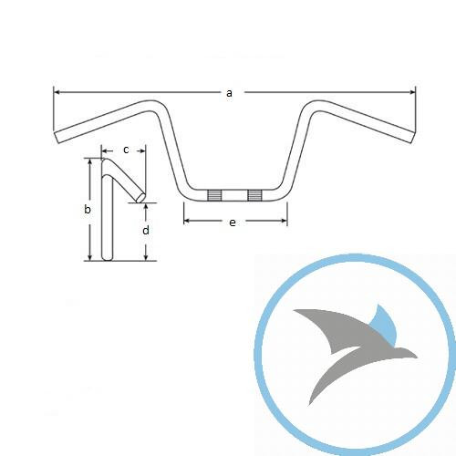 Lenker Stahl schwarz 22mm TRW APEHANGER - MCL137SS