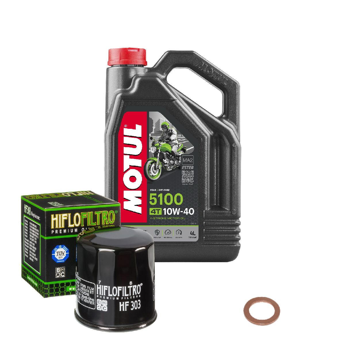 Kawasaki EN 500 C Service Kit Ölwechsel Öl Motul 5100 10W40