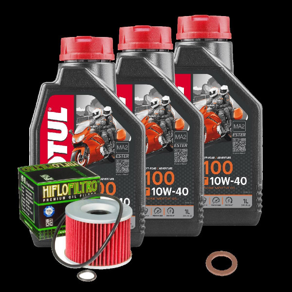 Yamaha FZR 1000 Genesis Service Kit Ölwechsel Öl Motul 7100 10W40 Ölfilter