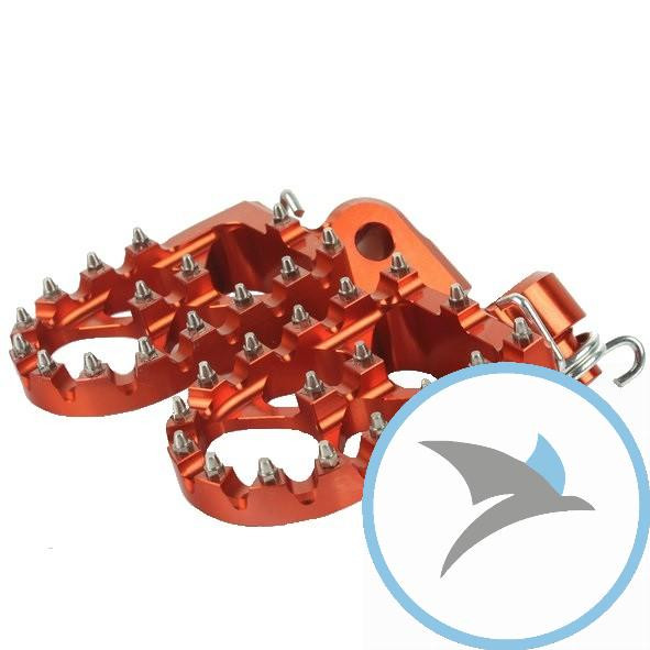 Fussrasten Satz orange Accossato Motocross - FR795A