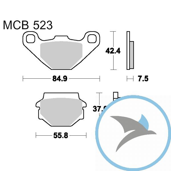 Bremsklotz Sinter SI TRW oder 7376973 - MCB523SI