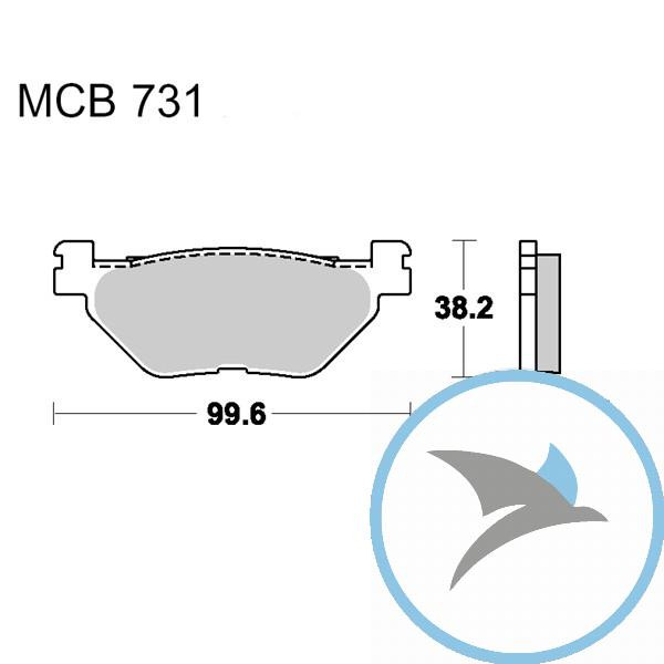 Bremsklotz Sinter hinten TRW oder 7320351 - MCB731SH