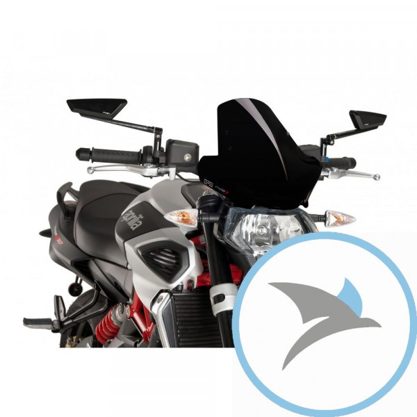 Sportscheibe New Generation Puig für Nakedbike schwarz - 4674N