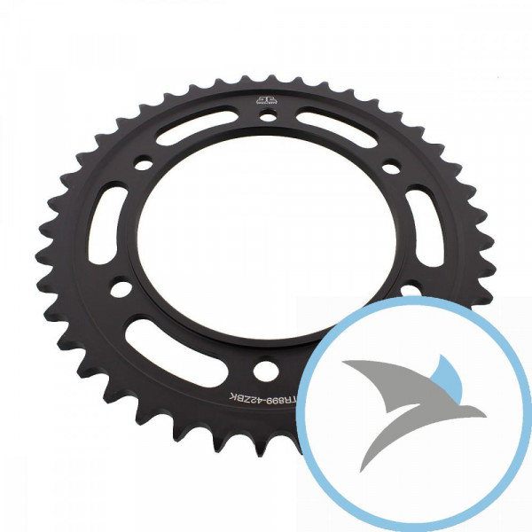Kettenrad 42Z Teilung 525 schwarz Innendurchmesser 125 Lochkreis 150 - JTR899.42ZBK