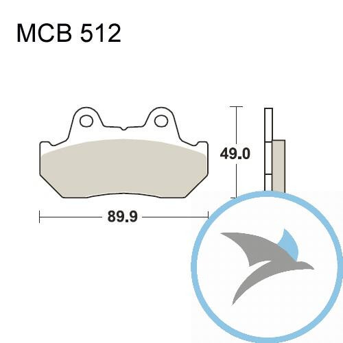 Bremsklotz Sinter hinten TRW oder 7328545 - MCB512SH
