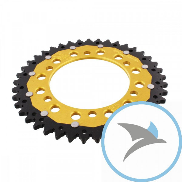 Kettenrad Dual 41Z Teilung 520 gold ZF Innendurchmesser 110 Lochkreis 130 - ZFD-486-41-GLD