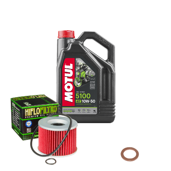 Kawasaki ZR-7 750 F Service Kit Ölwechsel Öl Motul 5100 10W50 Ölfilter