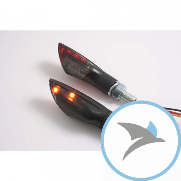 Blinkleuchte RELEASE JMP LED mit Brems- und Rücklicht rot Rauchglas schwarz