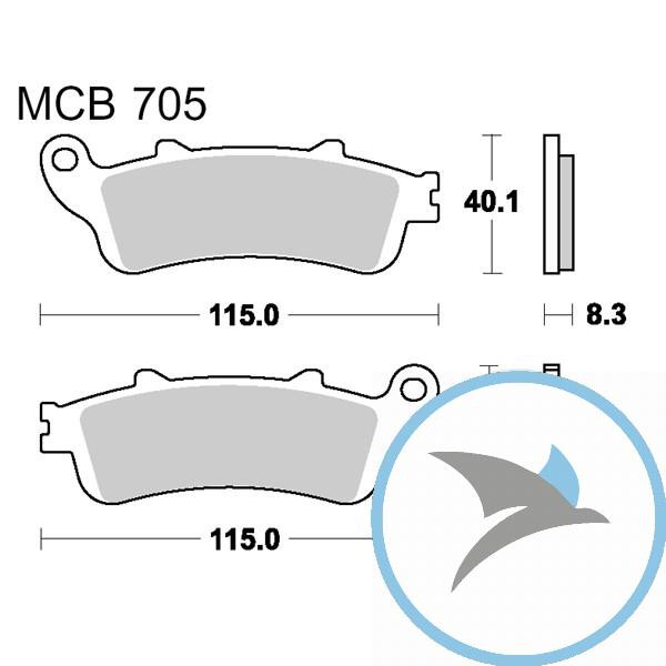 Bremsklotz Sinter hinten TRW oder 7328818 - MCB705SH