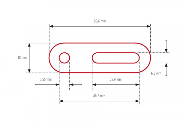 HIGHSIDER Universal-Adapter, 60mm kurz, Schraublochabstand 20-42mm