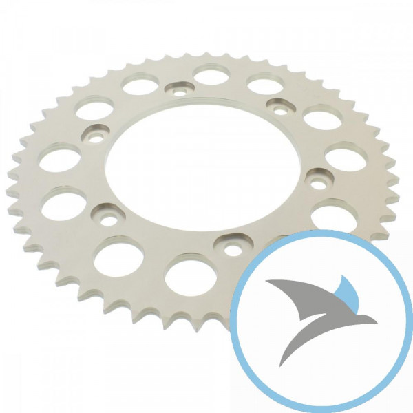 Alu-Kettenrad 48Z Teilung 525 silberEsjot Innendurchmesser 125 Lochkreis 150