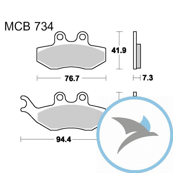 Bremsklotz Scooter TRW oder 7320211 - MCB734EC