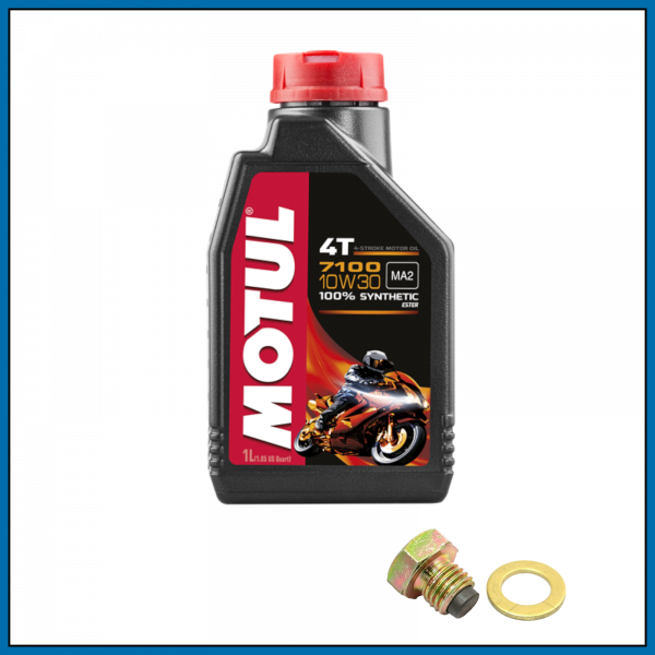 SYM Mio 50 Service Kit Ölwechsel Öl Motul 7100 10W30 Schraube