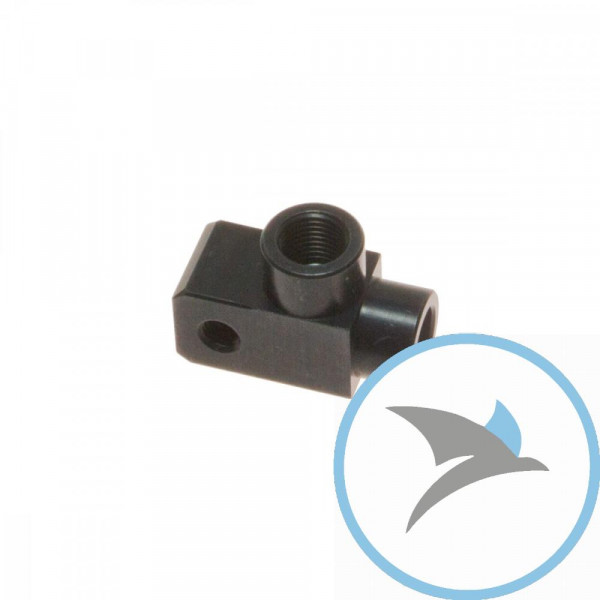 2-Wege Verteiler geschraubt gewinkelt TYP812-1 M10 x 1.00 schwarz