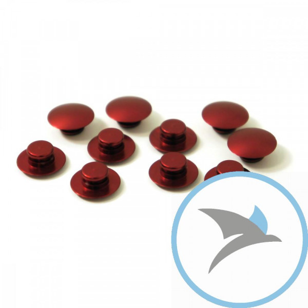 Kappen Schraube Satz Pro Bolt M8 alu rot - BUT8-10R