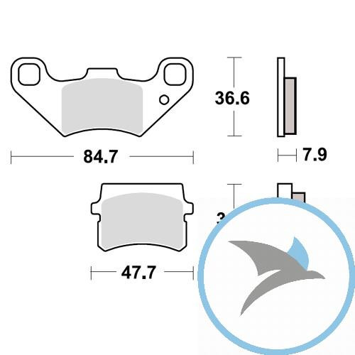 Bremsklotz Standard TRW oder 7322381 - MCB807