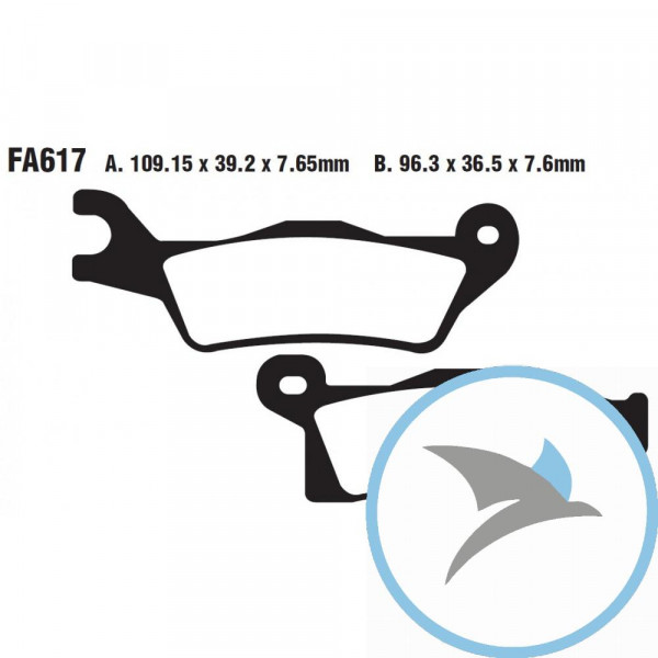 Bremsklotz Sinter R EBC oder 7870025 - FA617R