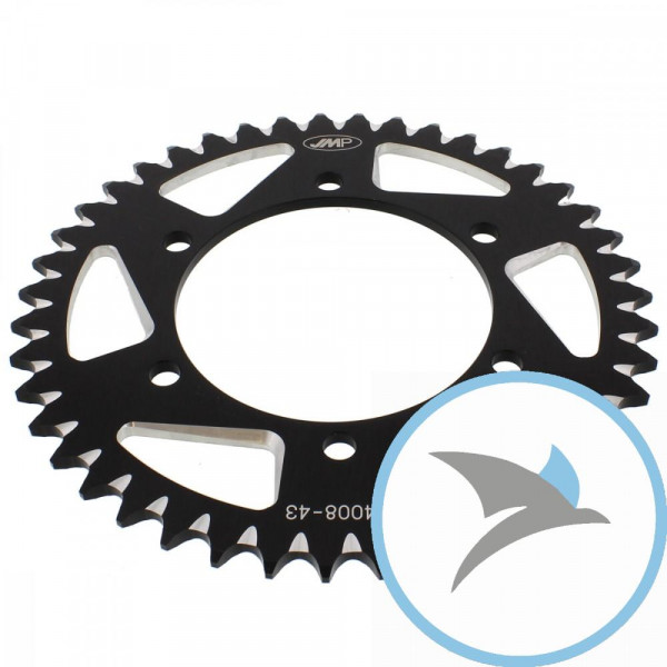 Alu-Kettenrad 43Z Teilung 520 schwarz JMP Innendurchmesser 110 Lochkreis 130