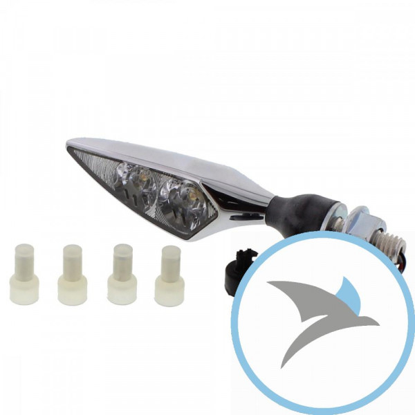Blinkleuchte chrom Micro Rhombus DF - 146150