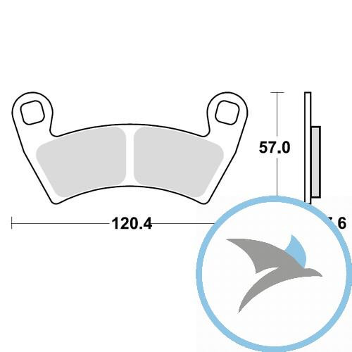 Bremsklotz Sinter SI TRW oder 7370099 - MCB853SI