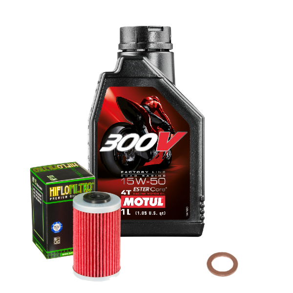 Husaberg FC 550 Cross Service Kit Öl Motul 300V 15W50 Ölfilter Schraube