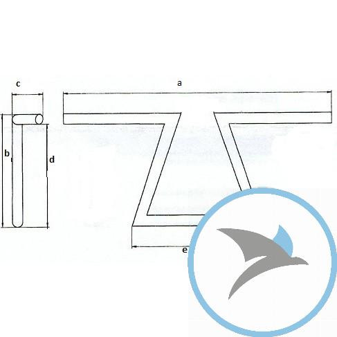 Lenker Stahl schwarz mit Kabelkerbe 1Zoll Fehling Z Rohr - 7758