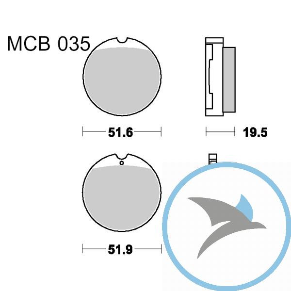 Bremsklotz Standard TRW oder 7326093 - MCB35