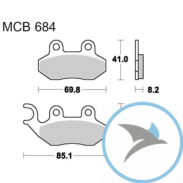 Bremsklotz Scooter TRW oder 7321912 - MCB684EC