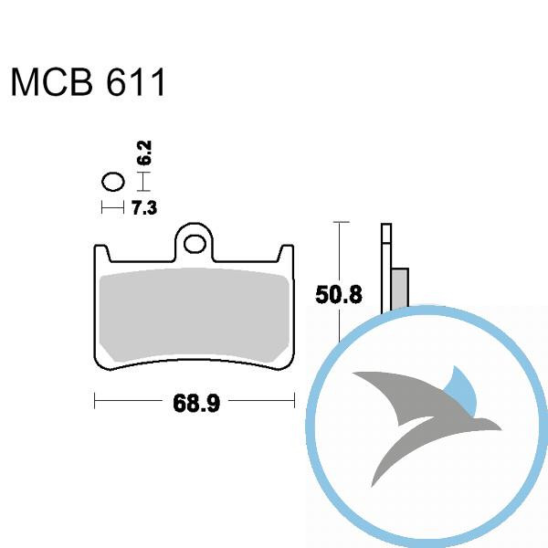 Bremsklotz Sinter Scooter TRW oder 7370110 - MCB611SRM