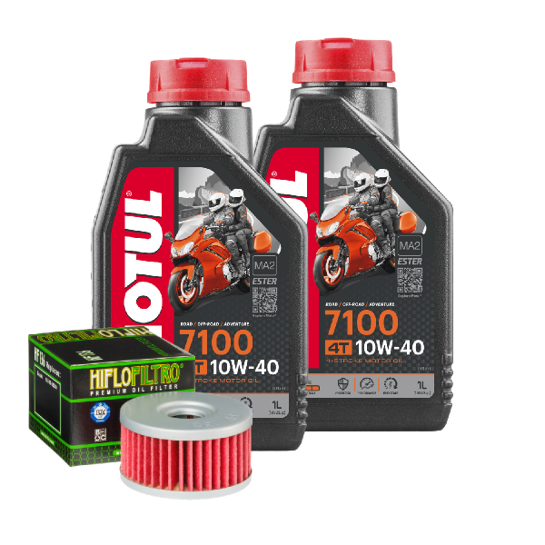 Suzuki DR 350 SE Service Kit Ölwechsel Öl Motul 7100 10W40 Ölfilter