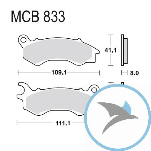 Bremsklotz Scooter TRW - MCB833EC