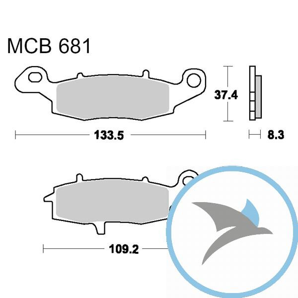 Bremsklotz Sinter vorne TRW oder 7328867 - MCB681SV