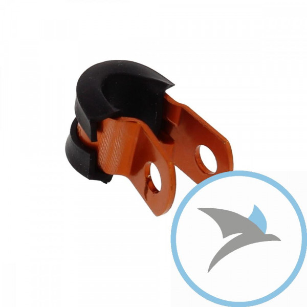 Halter Bremsschlauch Pro Bolt 5 mm alu orange - PCLIP10O