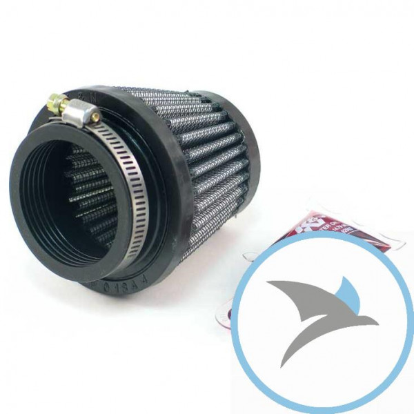 Rennluftfilter einzeln Universal K&N rund konisch 44MM GUMMIKAPPE - RU-2690