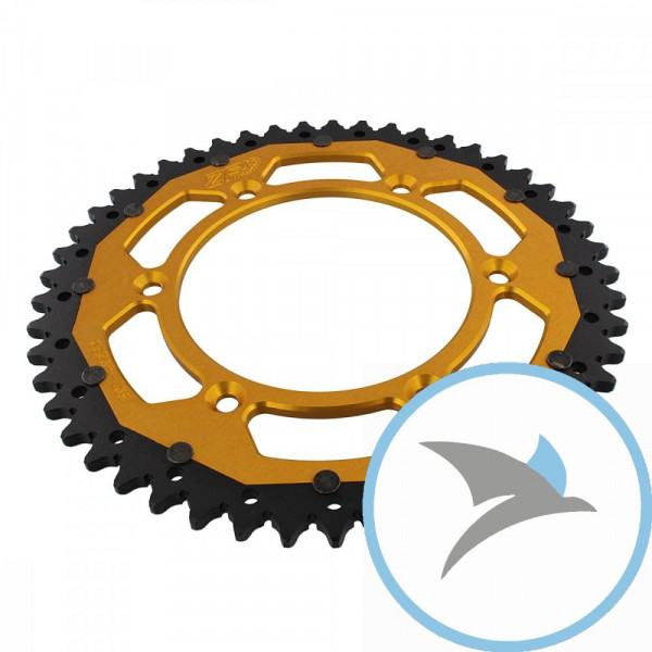 Kettenrad Dual 49Z Teilung 520 goldZF Innendurchmesser 125 Lochkreis 150 - ZFD-897-49-GLD