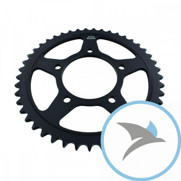 Kettenrad 45Z Teilung 530 schwarz Innendurchmesser 087 Lochkreis 110 - JTR829.45ZBK