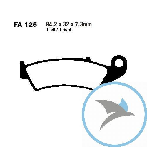 Bremsklotz Standard EBC oder 7871858 - FA125TT