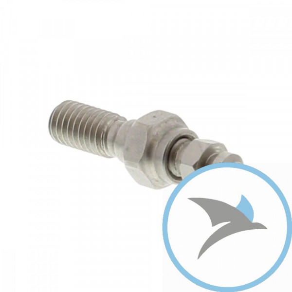 Hohlschraube einfach M6X1.00 Alu silber mit Entlüfternippel
