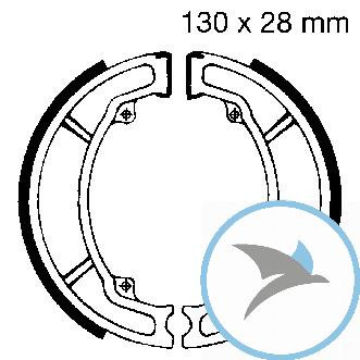 Bremsbacken mit Feder EBC gerillt Alternative: 7328206 - Y506G