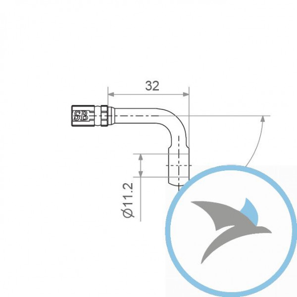 Ringfitting Vario HD TYP119 11.2MM 90 schwarz