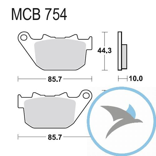 Bremsklotz Sinter hinten TRW oder 7320682 - MCB754SH