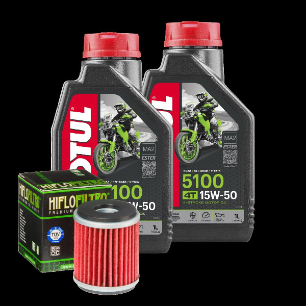 Yamaha WR 450 F Service Kit Ölwechsel Öl Motul 5100 15W50 Ölfilter