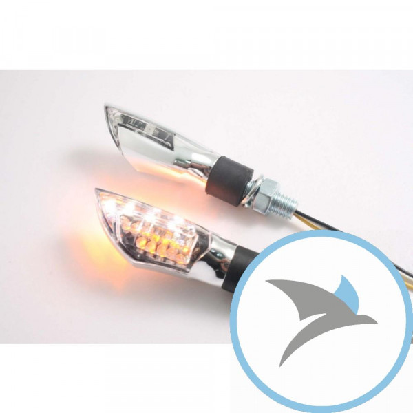 Blinkleuchte RELEASE JMP LED mit Positionsleuchte klar chrom