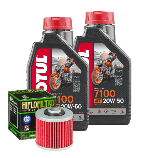 Yamaha XVS 125 H Drag Star Service Kit Ölwechsel Öl Motul 7100 20W50 Ölfilter
