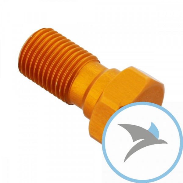 Hohlschraube einfach M10 x 1.00 Alu orange