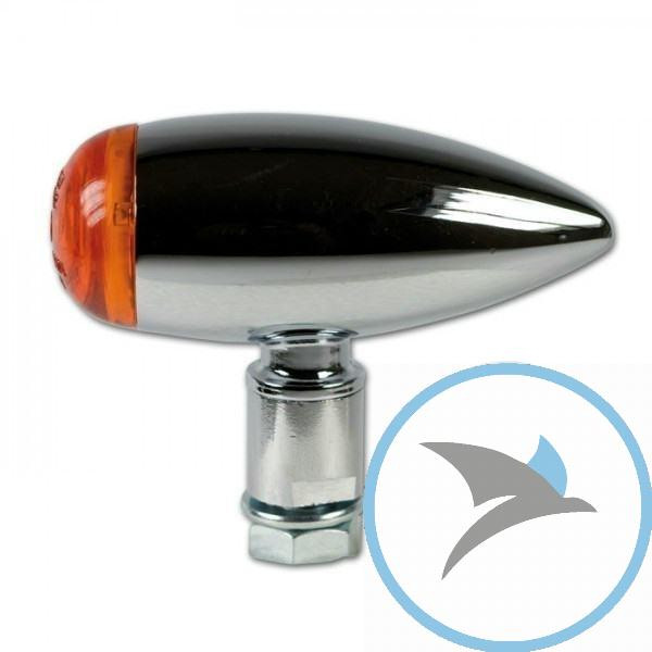 Blinkleuchte Outlaw 2 JMP Glas gelb Gehäuse chrom