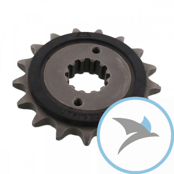 Ritzel 17Z Teilung 525 gummiert Innendurchmesser 24/28 - JTF1372.17RB