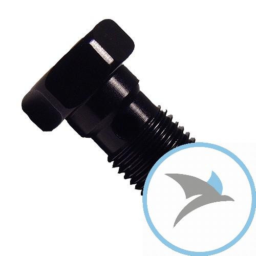 Hohlschraube einfach M10 x 1.00 Alu schwarz